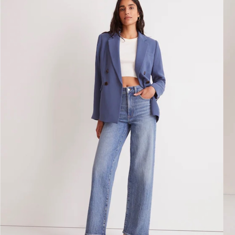 Madewell Light Blue Flare Jeans. Heathcote WashComfort Stretch